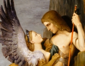 Oedipus en de sfinx door Gustave Moreaus.